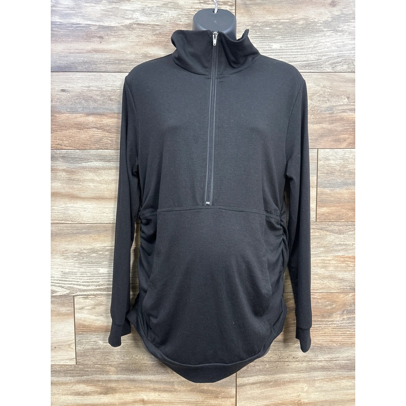 Ginkana Maternity Ruched Sweatshirt Black sz Large Black Maternity Large