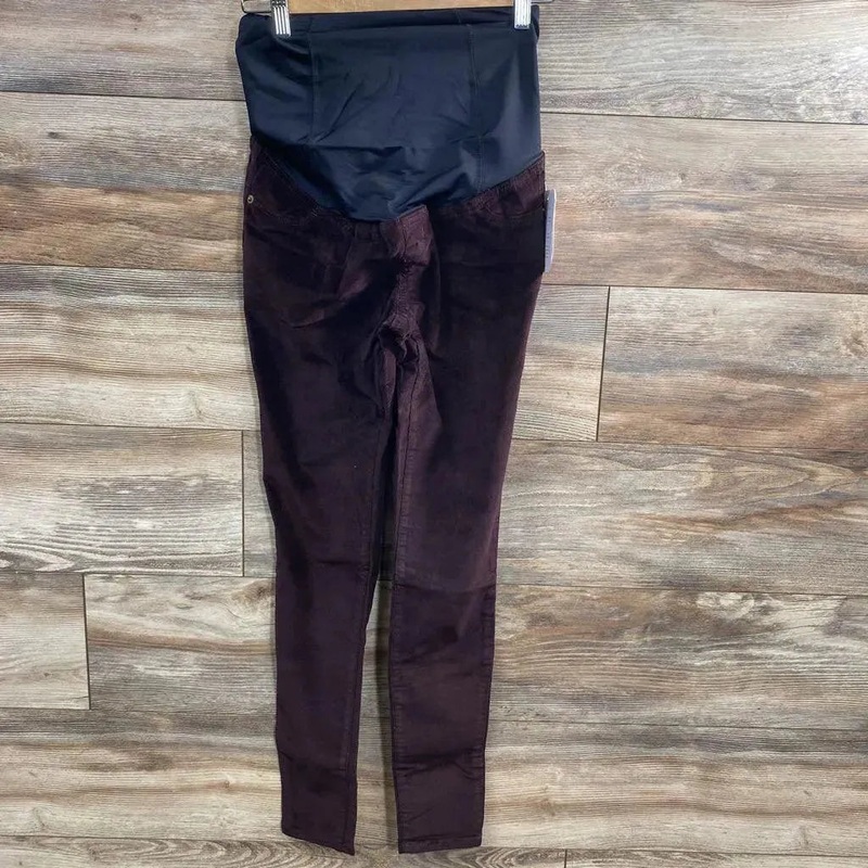 Isabel Maternity Crossover Panel Skinny Jeans sz 00 Burgundy 00 / XS New