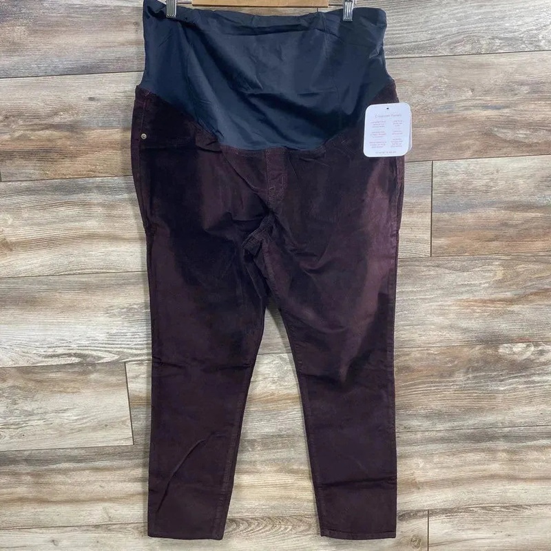Isabel Maternity Crossover Panel Skinny Jeans sz 18 / XL Burgundy 18 / XL New