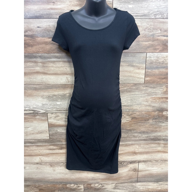 Isabel Maternity Solid Bodycon Dress Black sz Small Black Maternity Small