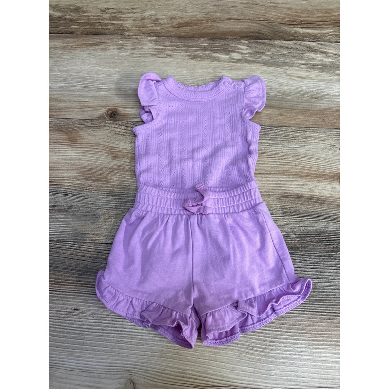 Jumping Beans 2pc Ruffle Bodysuit & Shorts Purple sz Newborn Purple Newborn