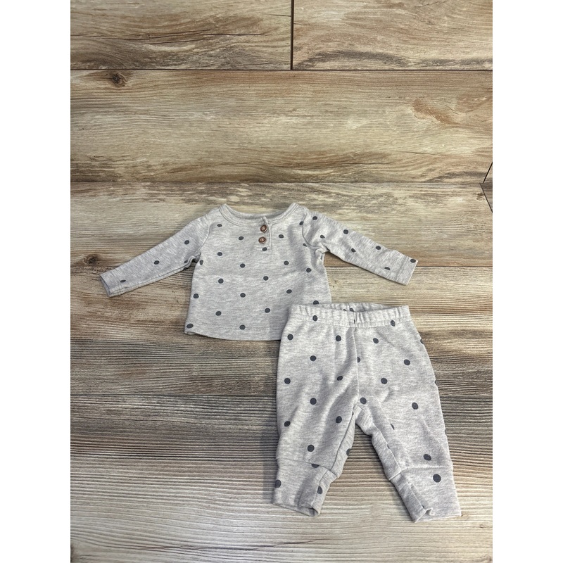 Just One You 2pc Polka Dot Top & Leggings Oatmeal sz Newborn Oatmeal Newborn