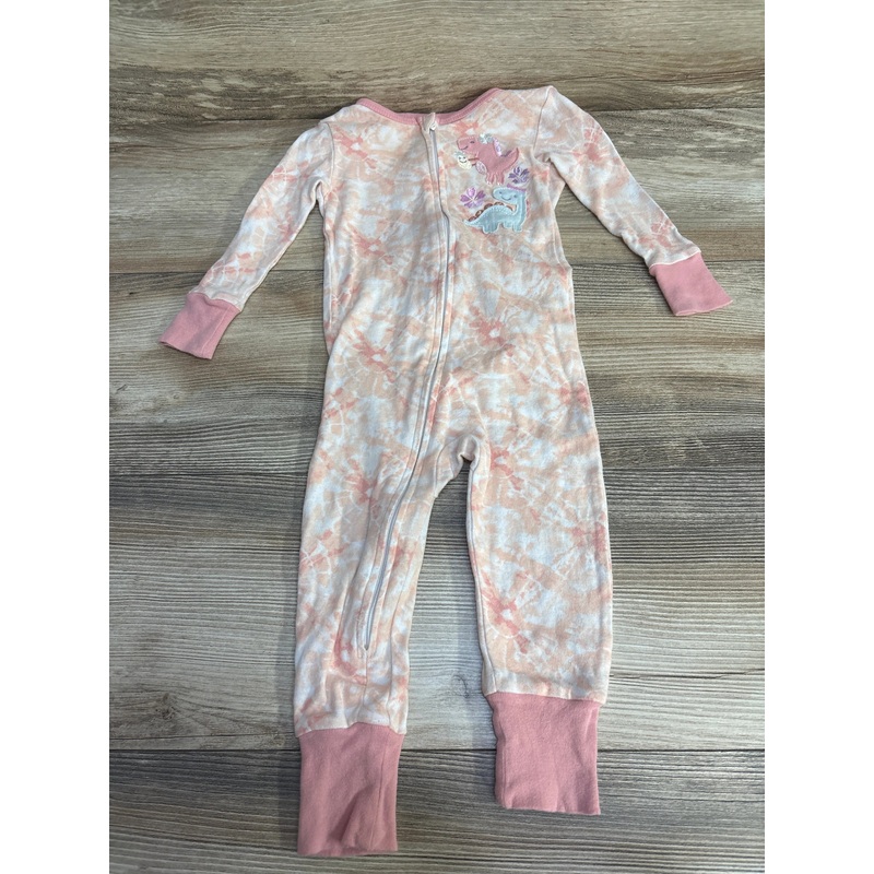 Kid’s Headquarters Floral Dinosaur Print Footless Sleeper Pink sz 18m Pink 18m