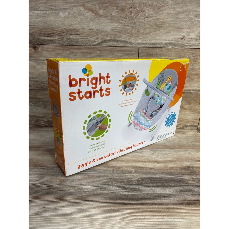 NEW Bright Starts Giggle & See Safari Vibrating Bouncer