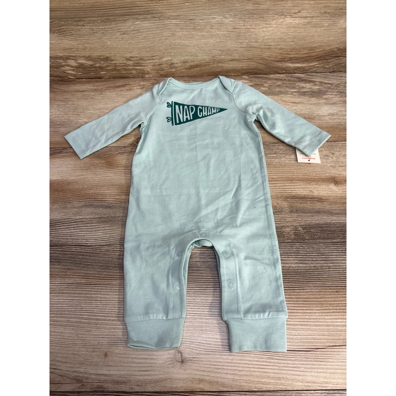 NEW Cat & Jack Nap Champ Coverall Green sz 0-3m Green Newborn