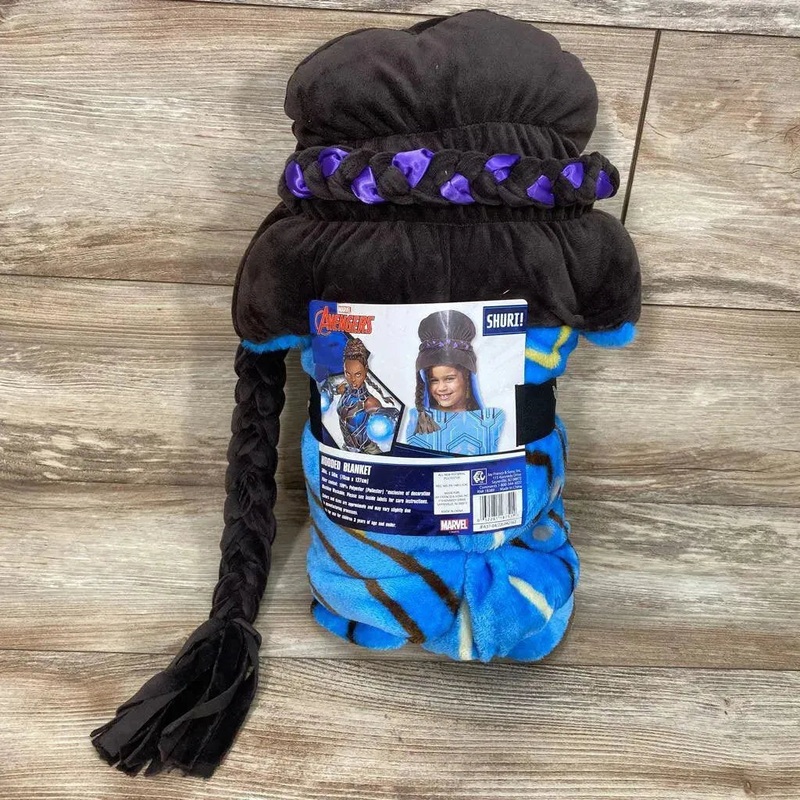 NEW Marvel Black Panther Shuri Hooded Blanket Blue 30″x50″ New