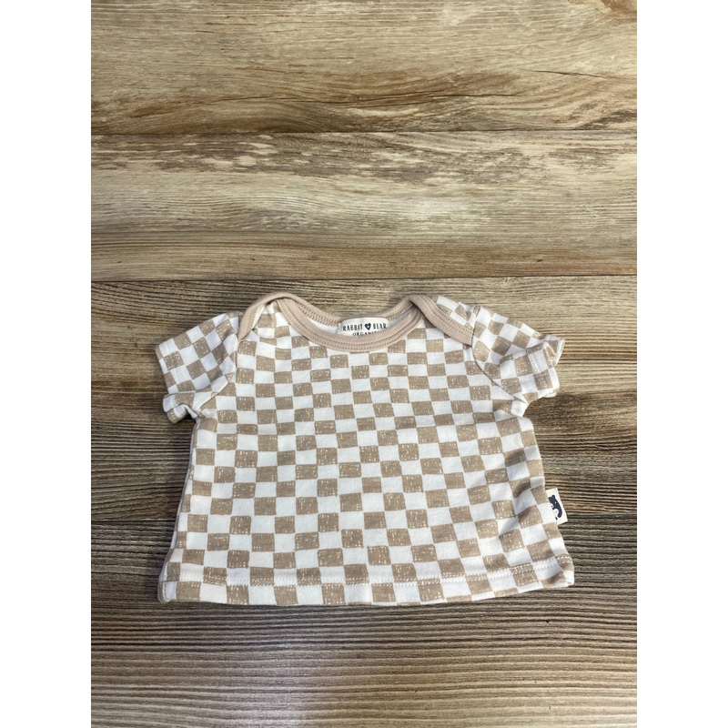 Rabbit + Bear Checkered Shirt White sz 0-3m White Newborn