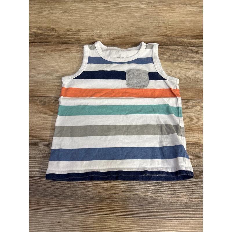 Simple Joys Striped Tank Top White sz 3T White 3T