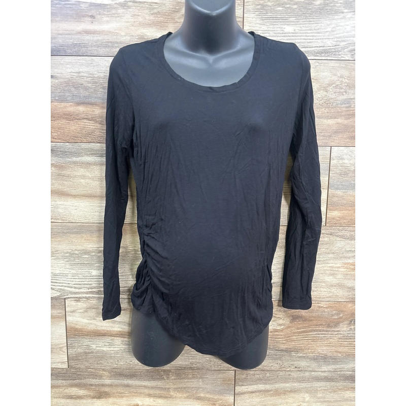 Sonoma Maternity Ruched Shirt Black sz Medium Black Maternity Medium