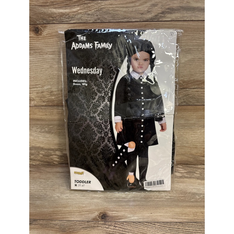 Spirit The Addams Family Wednesday 2pc Costume sz 3-4T Black 3T