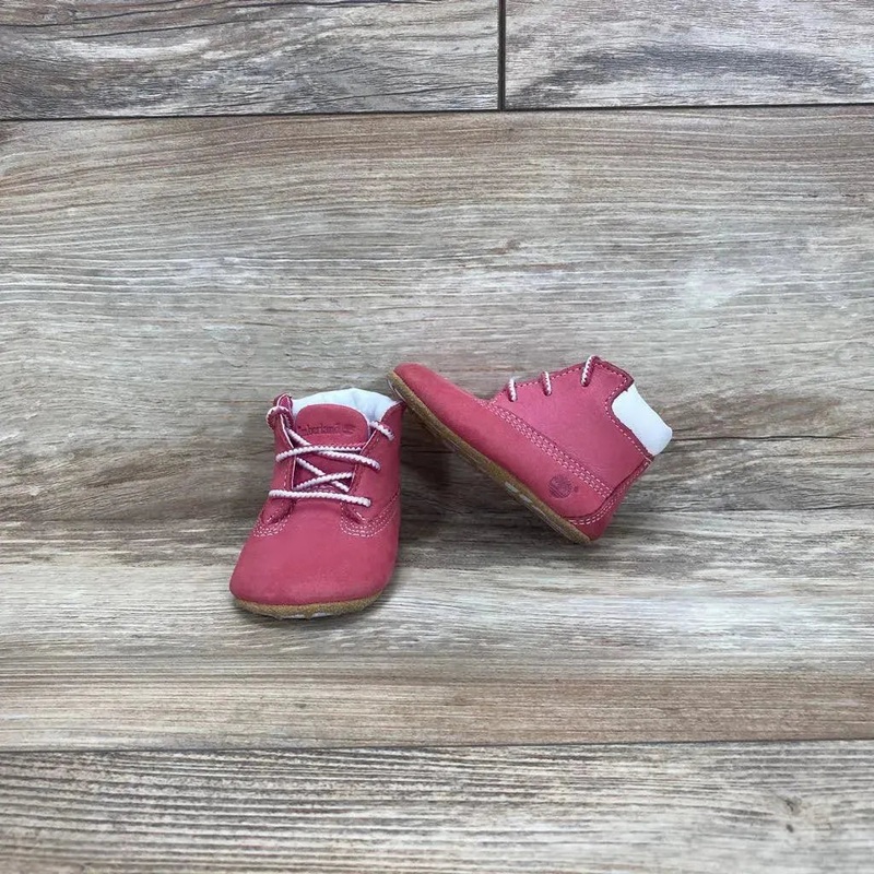 Timberland Infant Crib Booties sz 1c Pink 1c Used