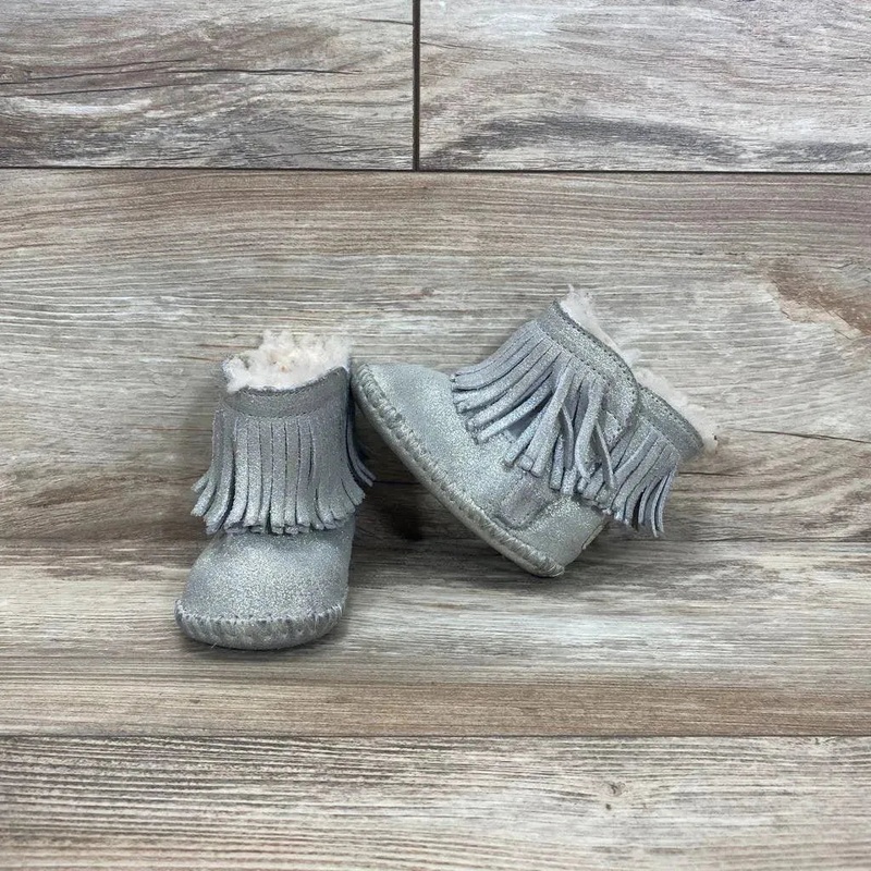 UGG Branyon Fringe Boots sz 2/3c Gold 2/3c Used