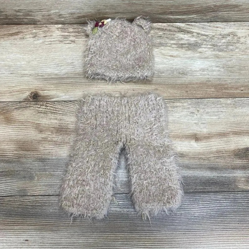 Bear Hat And Pants Set Brown NB Used