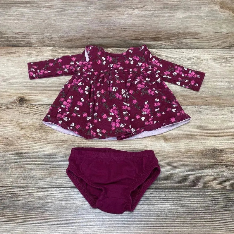 Carter’s 2pc Floral Dress & Bloomers sz NB Purple NB Used