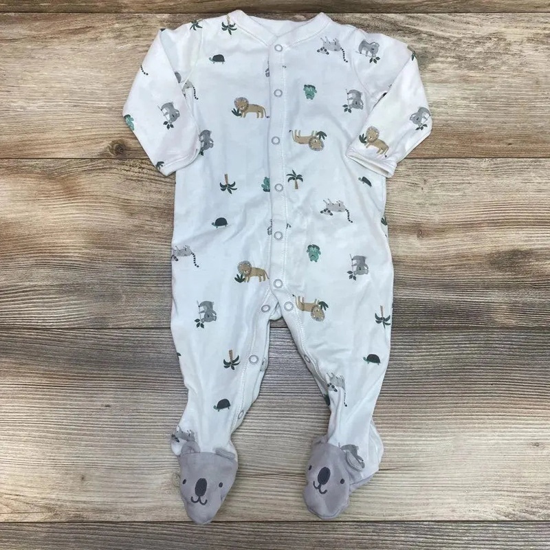 Carter’s Animal Print Sleeper sz 6m White 6m Used