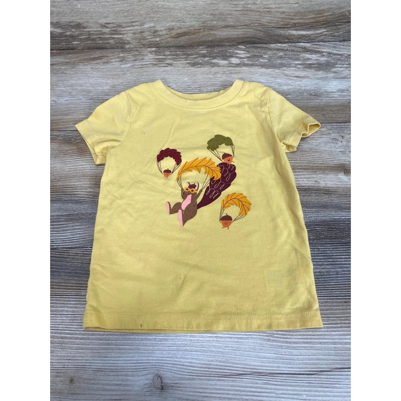 Cat & Jack Fall Squirrel Shirt Yellow sz 18m Yellow 18m