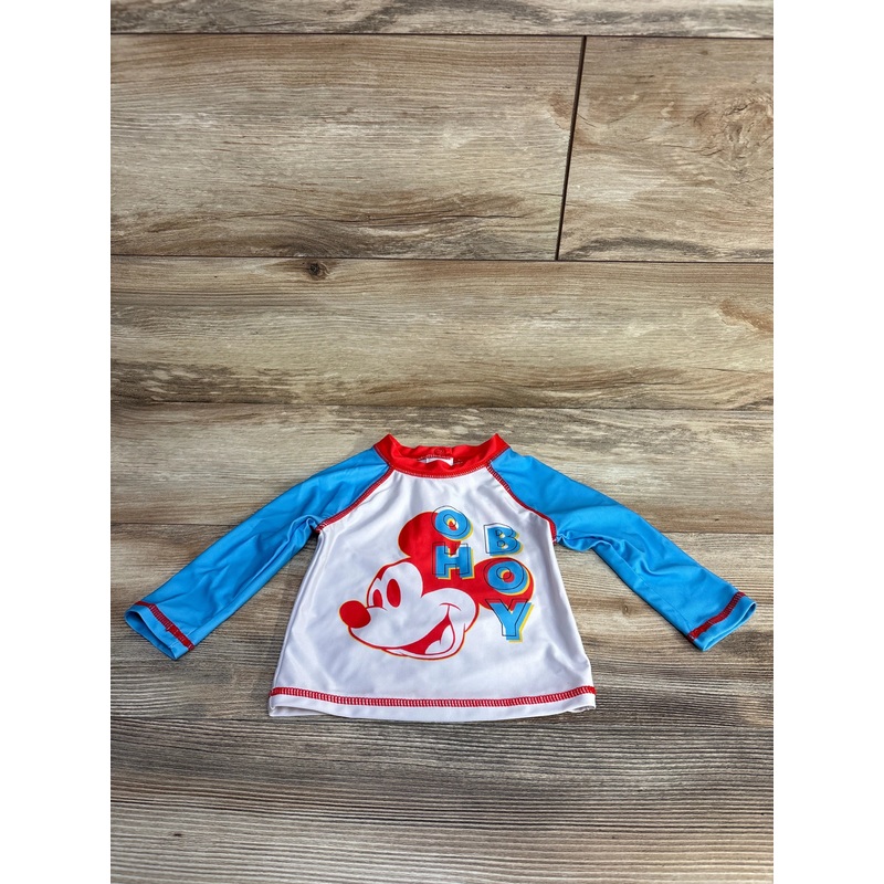 Disney Store Mickey Mouse Oh Boy Rashguard Blue sz 9-12m Blue 9m