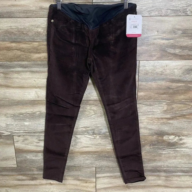 Isabel Maternity Crossover Panel Skinny Jeans sz 00 / XXS Burgundy 00 / XXS New