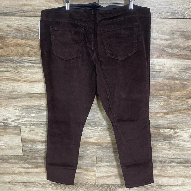 Isabel Maternity Crossover Panel Skinny Jeans sz 18 / XXL Burgundy 18 / XL New