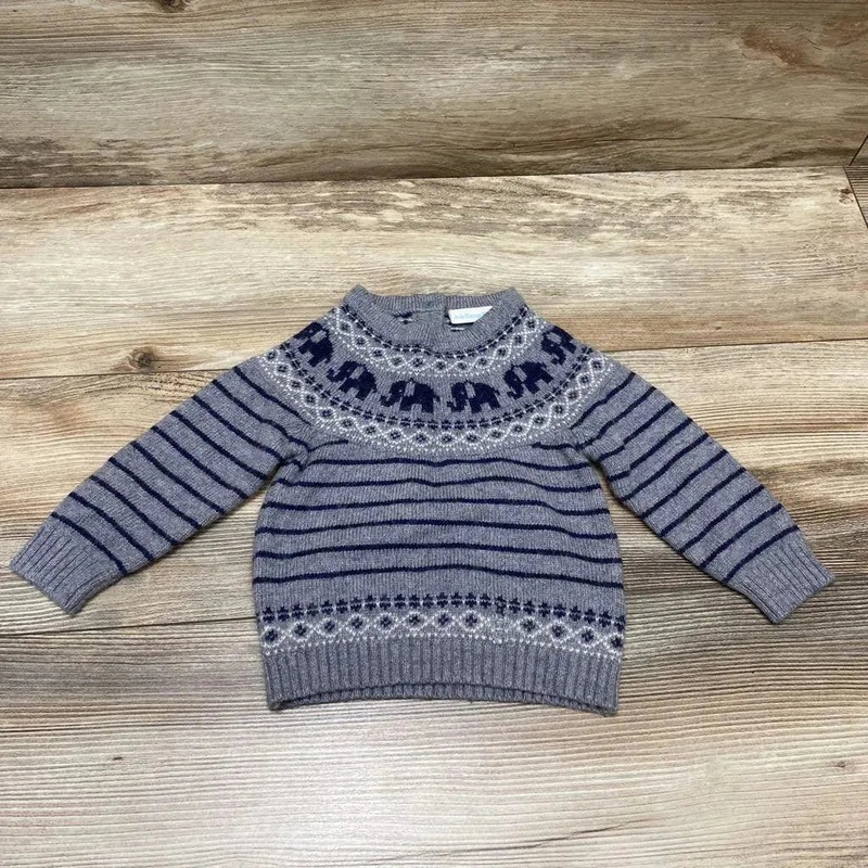 Jojo Maman Bebe Fair Isle Sweater sz 6-12m Grey 6-12m Used