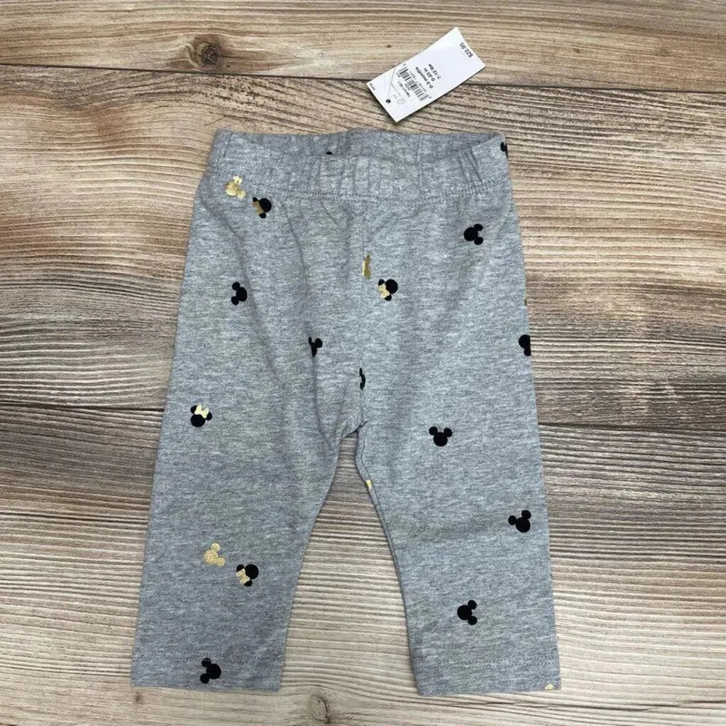 NEW BabyGap Disney Mickey & Minnie Mouse Leggings sz 0-3m Grey 0-3m New