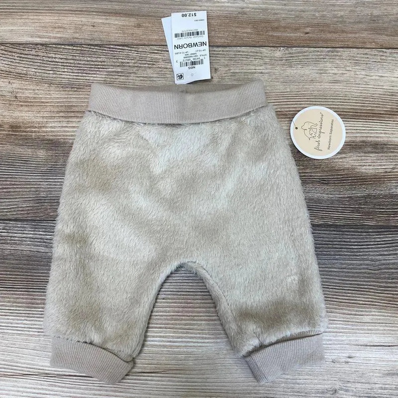 NEW First Impressions Faux Sherpa Pants sz NB Tan NB New