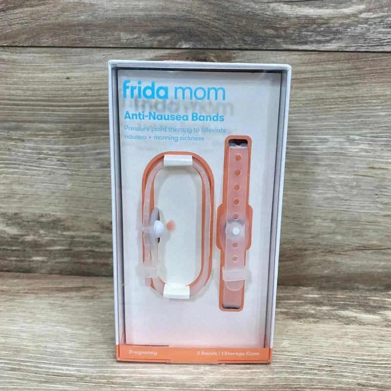 NEW Frida Mom Anti-Nausea Bands-Pressure Point Therapy For Morning Sickness Pregnancy Relief – 2ct Orange OSFM New