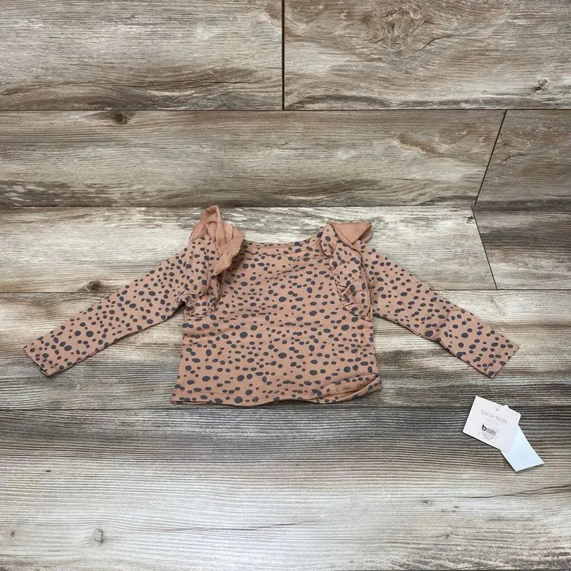 NEW Grayson Mini Ruffle Top sz 18m Brown 18m New