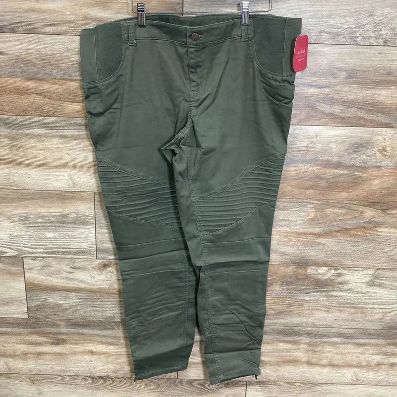NEW Isabel Maternity Utility Jeggings sz 16 Olive 16 / XL New