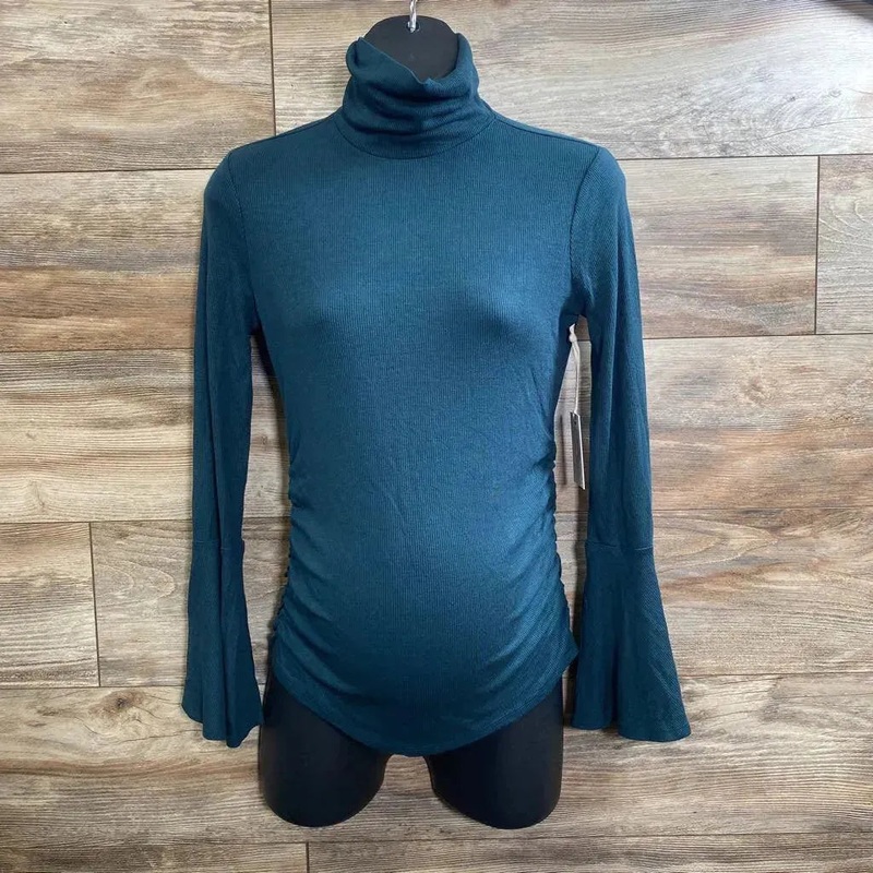 NEW Jessica Simpson Ribbed Bell Sleeve Top sz XS Green XS New