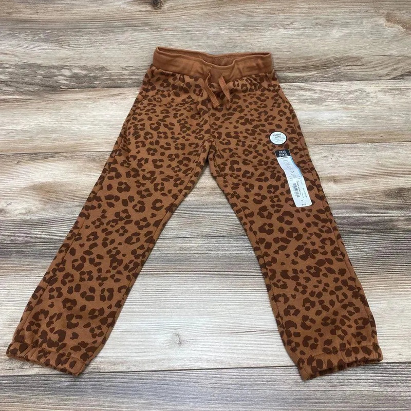 NEW Okie Dokie Leopard Print Jogger Pant sz 5T Brown 5T New