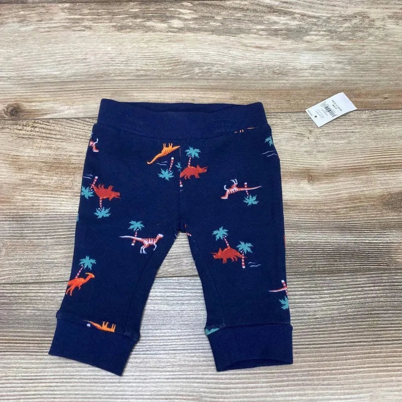 NEW Old Navy Dino Pants sz 0-3m Navy 0-3m New