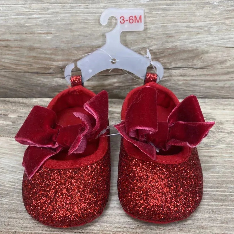 NEW Sparkle Mary Jane Shoes sz 3-6m Red 3-6m New