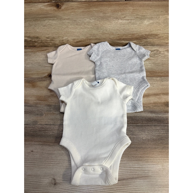 Old Navy 3pk Thermal Bodysuits White sz 0-3m Multicolor Newborn