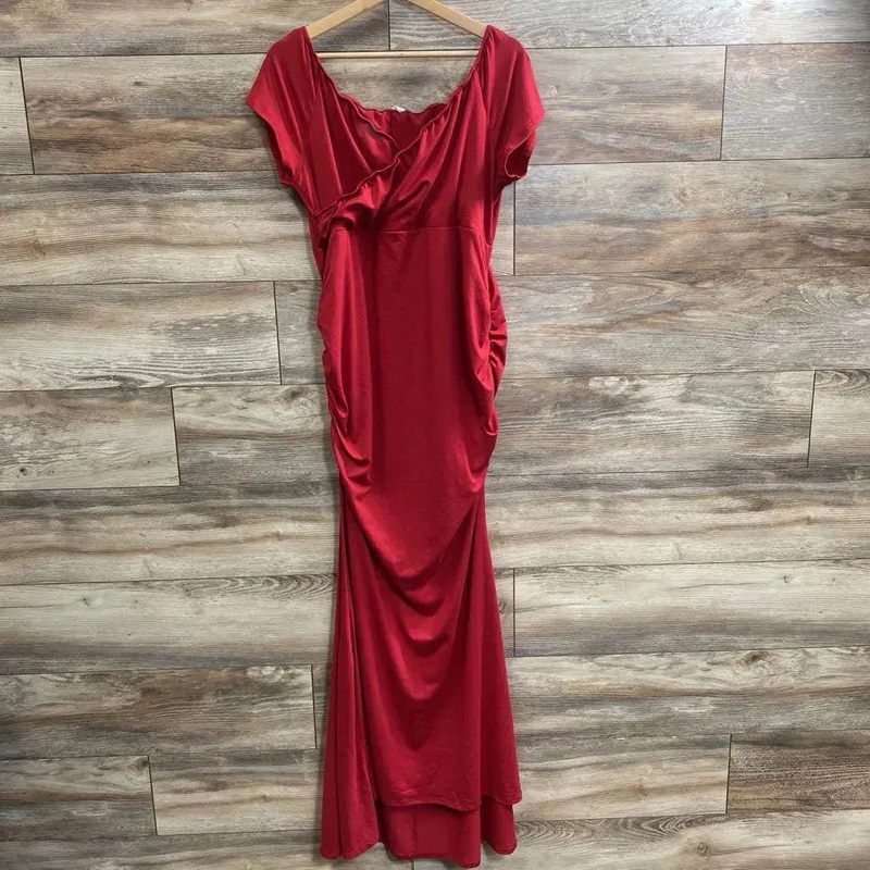 Pink Blush Off Shoulder Wrap Photoshoot Dress sz 1X Red 1X Used