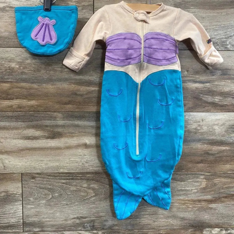 Sozo Mermaid Sleep Sack & Hat sz 0-6m Peach 0-6M Used
