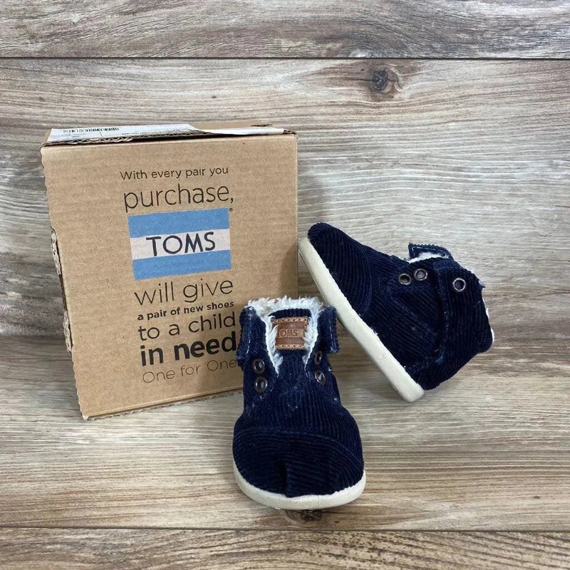 Toms Tiny Botas Sneakers sz 2c Navy 2c Used