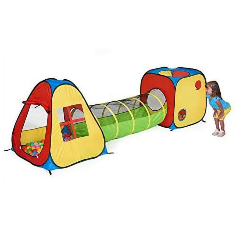 UTEX 3 in 1 Pop Up Play Tent with Tunnel