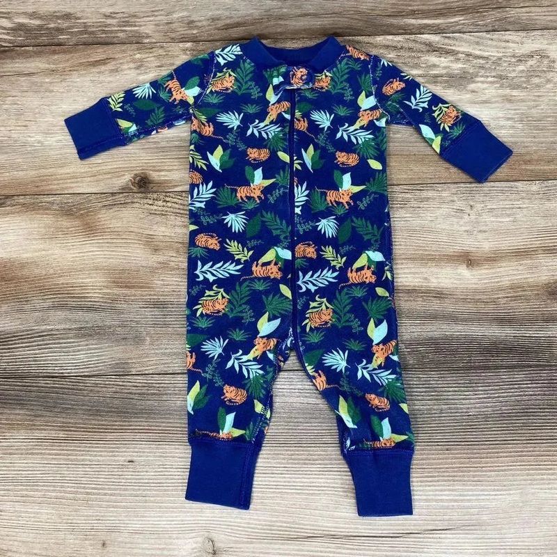 Hanna Andersson Tiger Footless Sleeper sz 0-6m Blue 0-6m Used