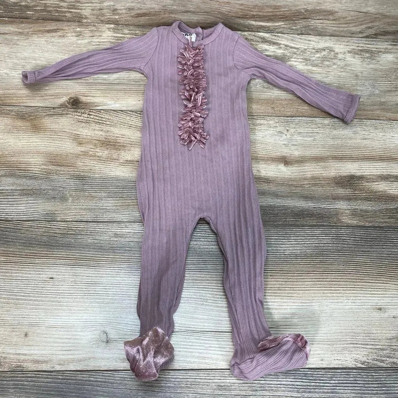 Hanna Kay Ruffle Footie sz 9m Purple 9m Used