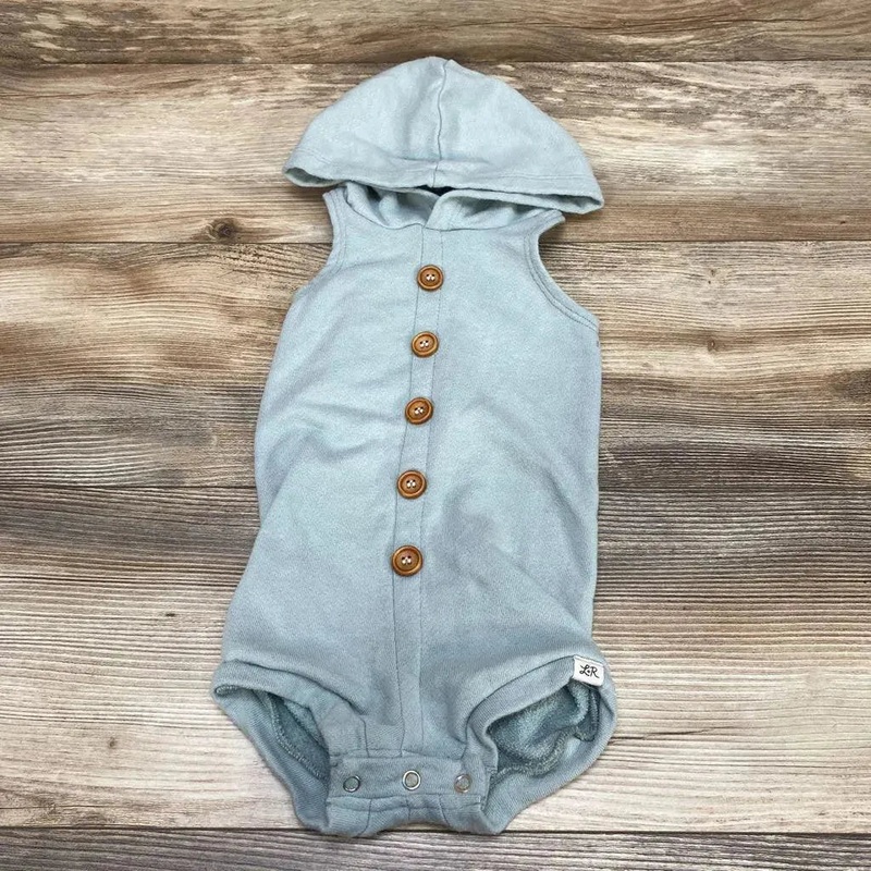 Lulu + Roo Hooded Romper sz 6-12m Green 6-12m Used