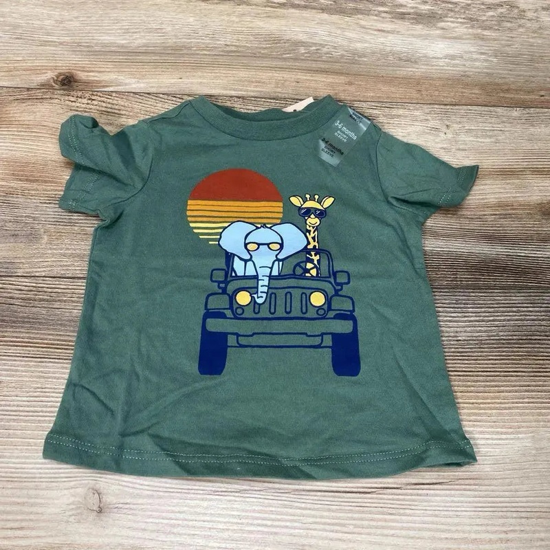 NEW First Impressions Jeep Safari T-Shirt sz 3-6m Green 3-6m New