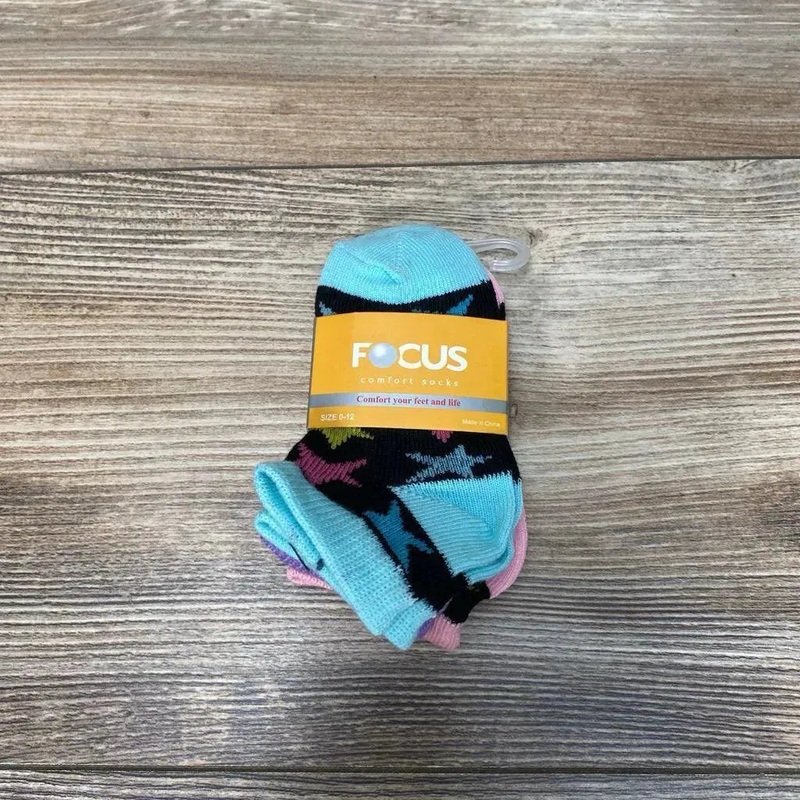 NEW Focus 3Pk Solid Socks sz 0-12m Multi 0-12m New