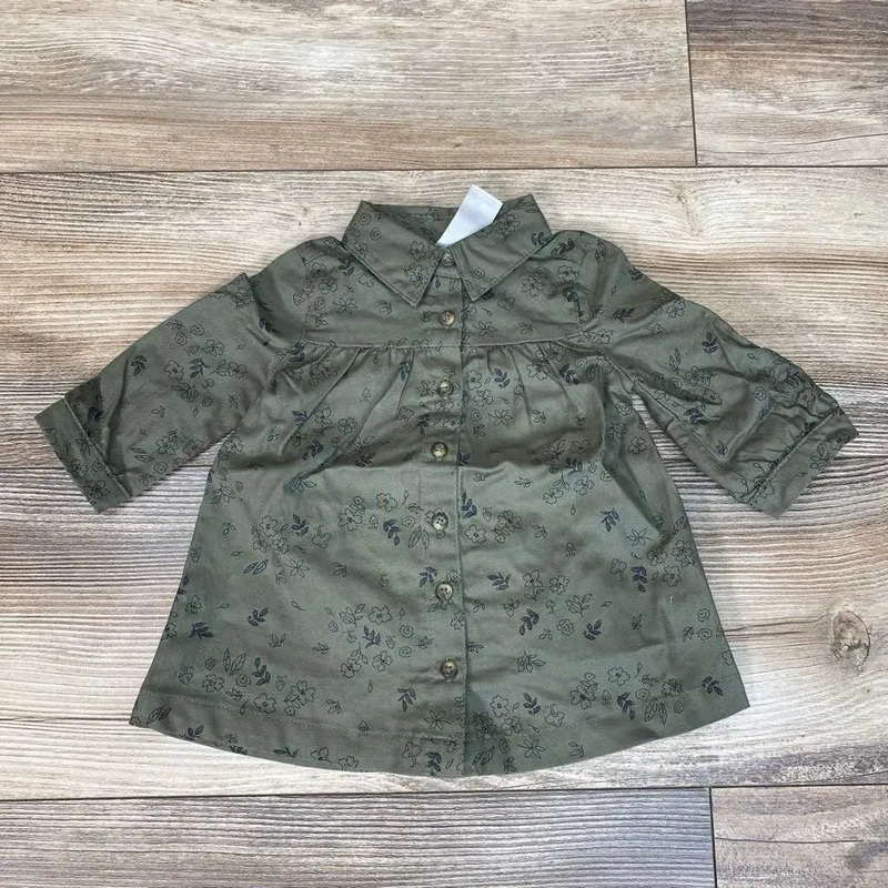 NEW Just One You 2pc Button Front Floral Dress & Bloomers sz 6m Green 6m New
