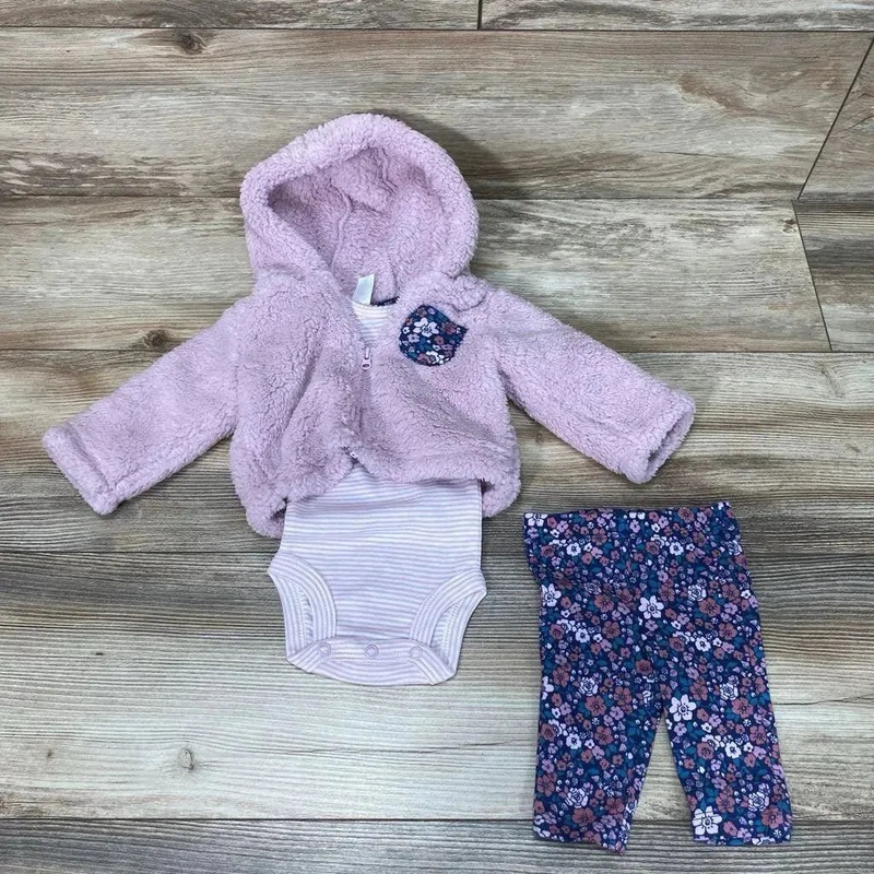 NEW Just One You 3pc Fleece Hoodie Set sz NB Purple NB New