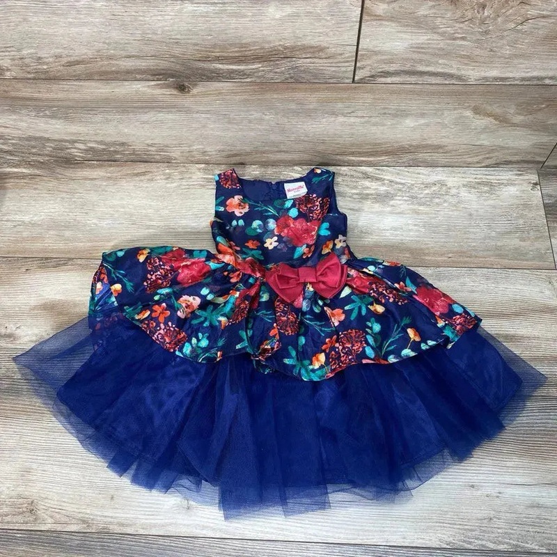 NEW Nannette Kids Floral Dress sz 2T Navy 2T New