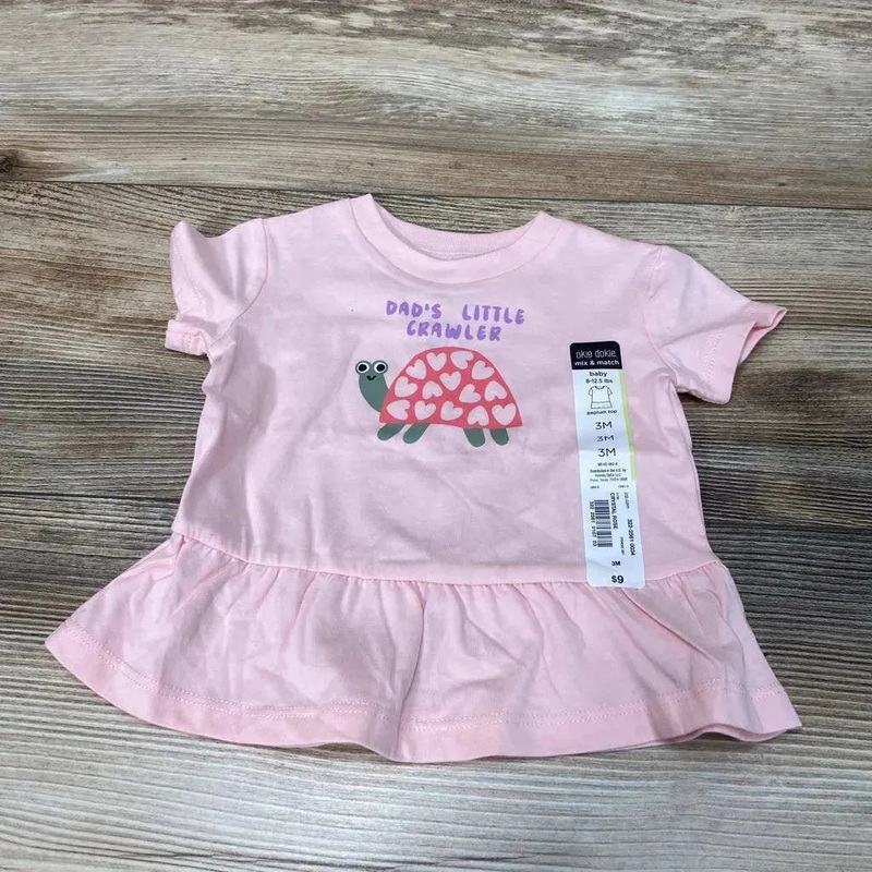 NEW Okie Dokie Dad’s Little Crawler Peplum Shirt sz 3m Pink 3m New