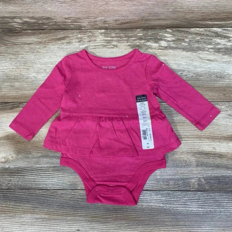 NEW Okie Dokie Skirted Bodysuit sz 3m Pink 3m New