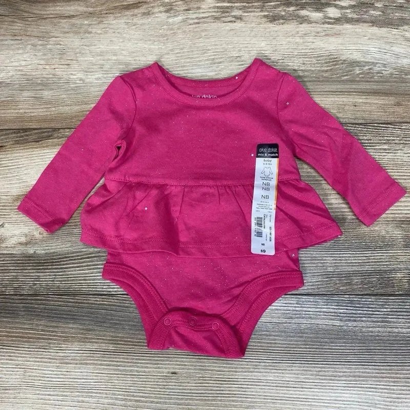 NEW Okie Dokie Skirted Bodysuit sz NB Pink NB New