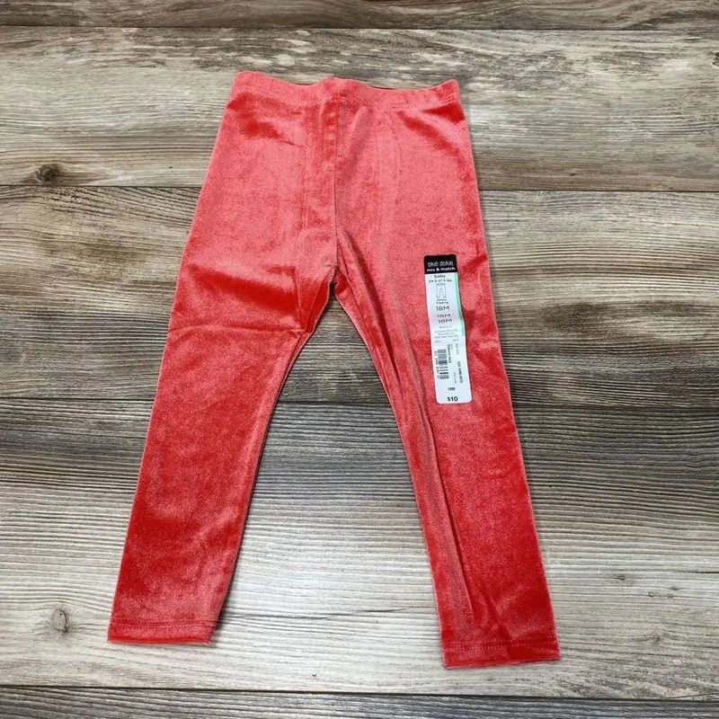 NEW Okie Dokie Velour Leggings sz 18M Red 18M New